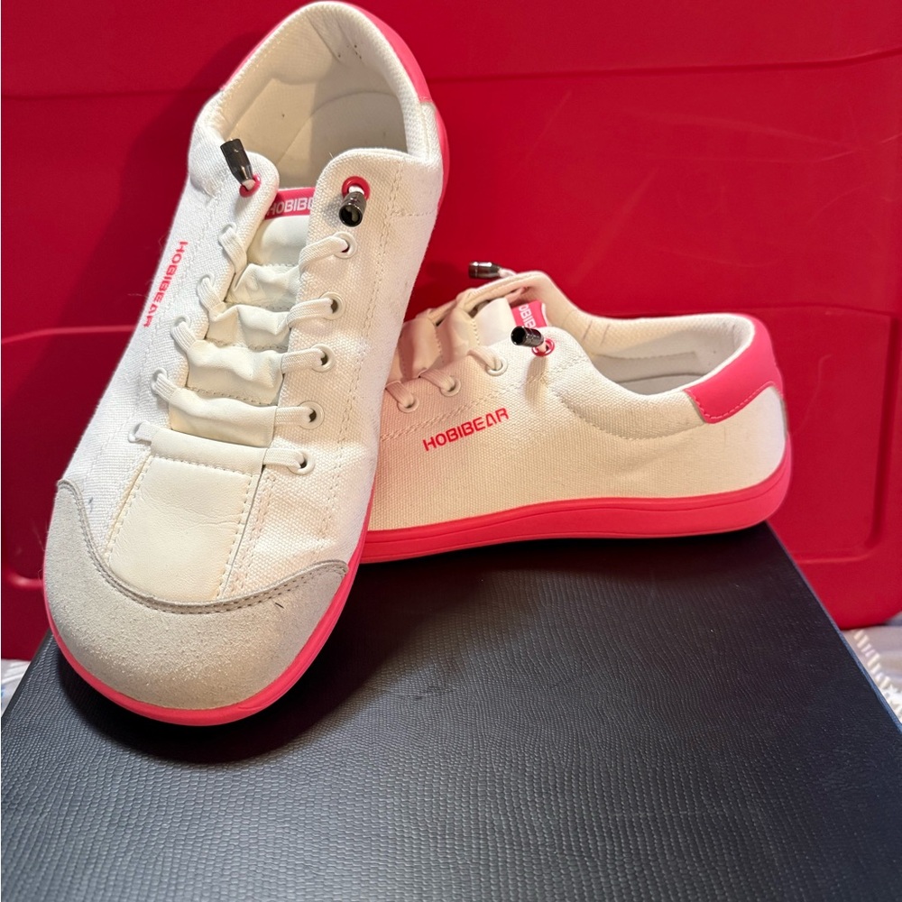 Hobie White and Pink Athletic Shoes